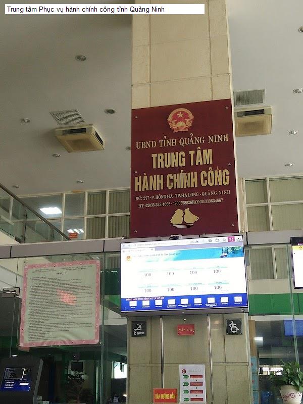 Trung tâm Phục vụ hành chính công tỉnh Quảng Ninh